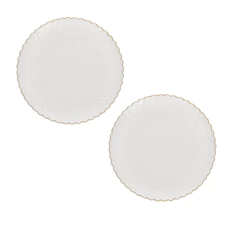 Momenti oro, Set 2 piatti dolce Cm. 18 - La Porcellana Bianca