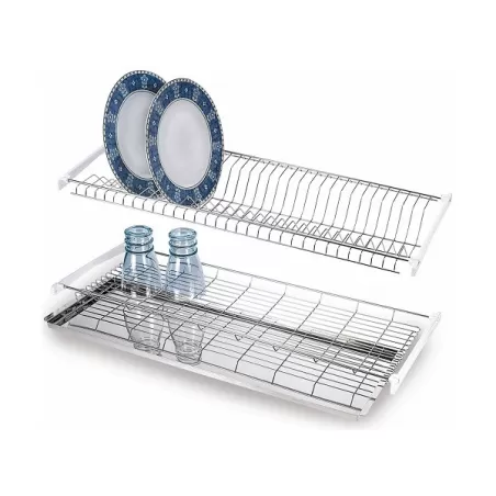 Scolapiatti trio inox Cm.86