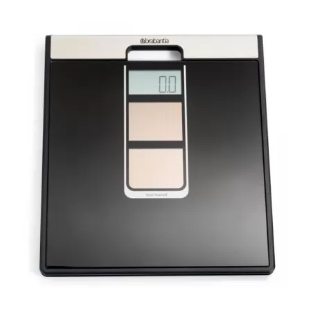 Bilancia pesapersona ad Energia Solare, maniglia per trasporto, Nero - Brabantia