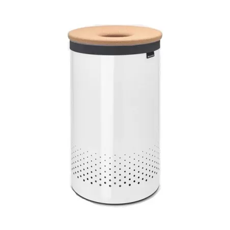 Laundry Bin 60L, coperchio in sughero, Bianco - Brabantia
