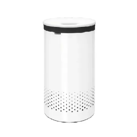 Laundry Bin 60L, coperchio in plastica Bianco, Bianco - Brabantia