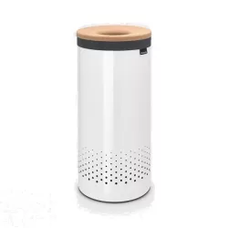 Laundry Bin 35L, coperchio in sughero, Bianco - Brabantia