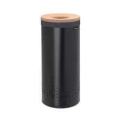 Laundry Bin 35L, coperchio in sughero, Nero Opaco - Brabantia