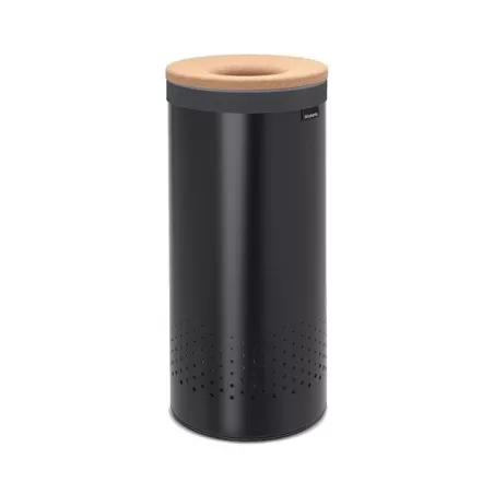 Laundry Bin 35L, coperchio in sughero, Nero Opaco - Brabantia
