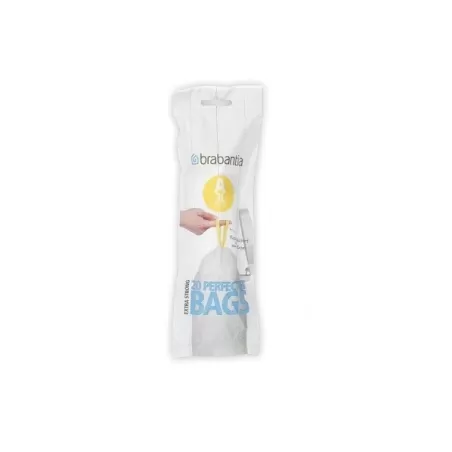 PerfectFit Bags V, 3L - rotolo 20 sacchetti, Bianco - Brabantia