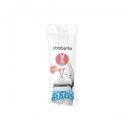 Rotolo da 20 Sacchetti Bianco Brabantia PerfectFit Bags A Sacchetti per Spazzatura 3L 