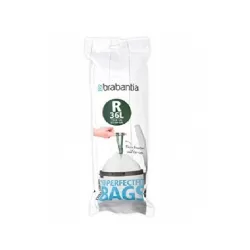 PerfectFit Bags R, 36L - rotolo 10 sacchetti, Bianco - Brabantia