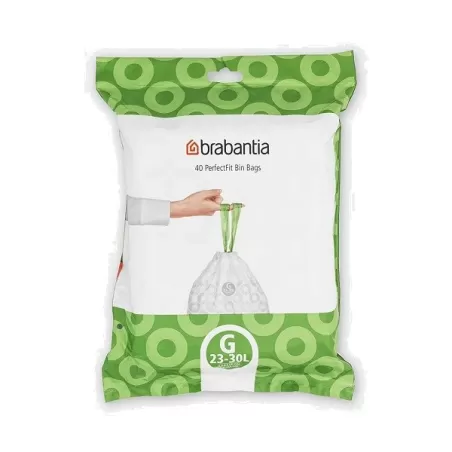 PerfectFit Bags G, 23-30L - dispenser 40 sacchetti, Bianco - Brabantia