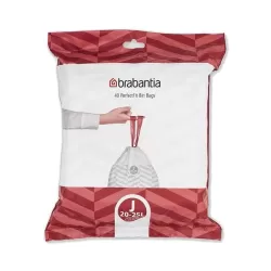 PerfectFit Bags J, 20-25L - dispenser 40 sacchetti, Bianco - Brabantia