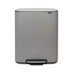 Bo Pedal Bin, 2x30L, Mineral Concrete Grey - Brabantia