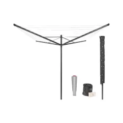 Lift-O-Matic 50 metri - include picchetto zincato, mollette, portamollette, custodia, Anthracite - Brabantia