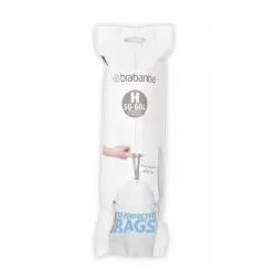 PerfectFit Bags H, 50-60L - rotolo 10 sacchetti in Display, Bianco - Brabantia