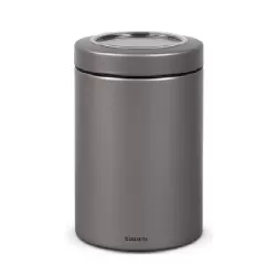 Window Lid Canister 1.4L, Platinum - Brabantia