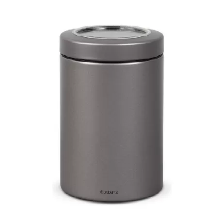 Window Lid Canister 1.4L, Platinum - Brabantia