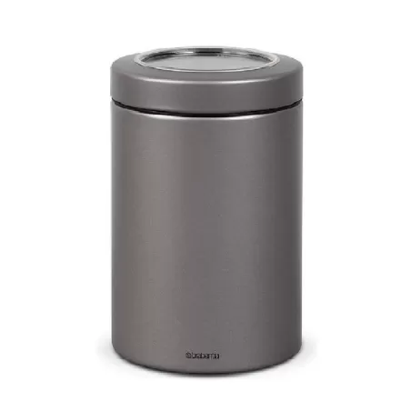 Window Lid Canister 1.4L, Platinum - Brabantia