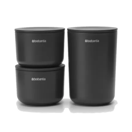 Set 3 contenitori da bagno, ReNew, Dark Grey - Brabantia
