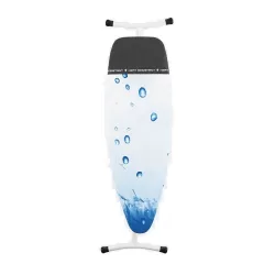 Premium Comfort 135x45 - Poggiaferro integrato nella fodera, telaio Bianco, Ice Water - Brabantia