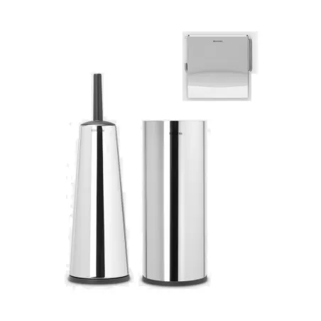 Set 3 accessori da toilette, Balance, Inox Lucido - Brabantia