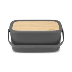 Nic Bread Bin, Dark Grey - Brabantia
