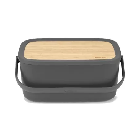 Nic Bread Bin, Dark Grey - Brabantia