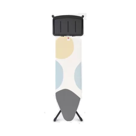 Comfort 124x38 - Portacaldaia Solid, telaio Nero, Spring Bubbles - Brabantia