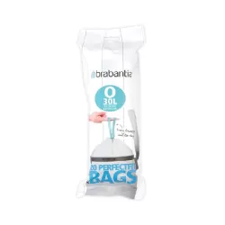 PerfectFit Bags O, 30L - rotolo 20 sacchetti, Bianco - Brabantia