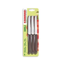 Coltello tavola punta tonda marrone Pz.6 