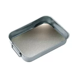 Teglia rettangolare in acciaio inox Cm.30x22