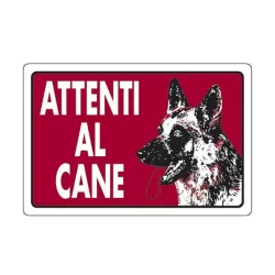 Cartello attenti al cane 30x20