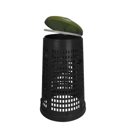 Trespolo Lt.100 nero con coperchio verde