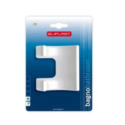 Attaccapanni 2 pezzi adesivo bianco