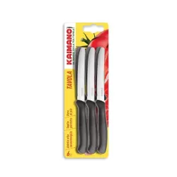 Coltello tavola punta tonda nero Pz.6