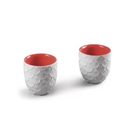 Set 2 bicchierini Pelle Drago Cinese - Lladrò