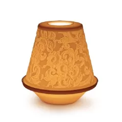 Litofania pizzo con piatto - Lladrò