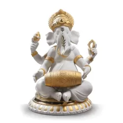 Mridangam Ganesha (Re-Deco oro) - Lladrò