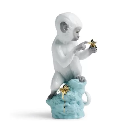 Curiosita - Scimmia in roccia turchese - Lladrò