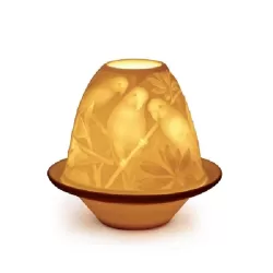 Litofania pappagalli con piatto - Lladrò