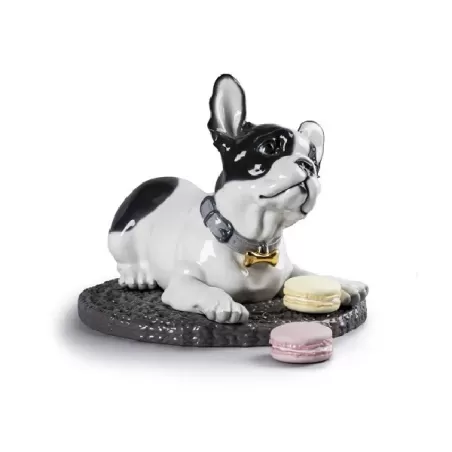 Bulldog francese con macarons - Lladrò