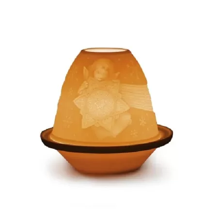 Litofania angelo con stella con piatto - Lladrò