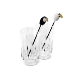 Set 2 bicchieri alti+2miscelatori Tucano - Lladrò