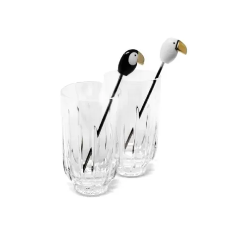 Set 2 bicchieri alti+2miscelatori Tucano - Lladrò