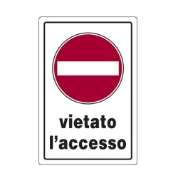 Cartello vietato accesso 30x20