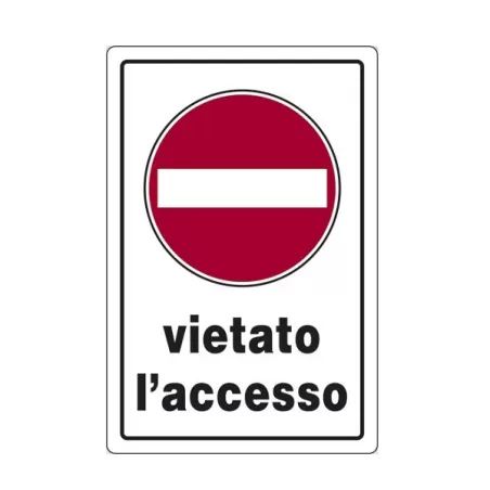 Cartello vietato accesso 30x20