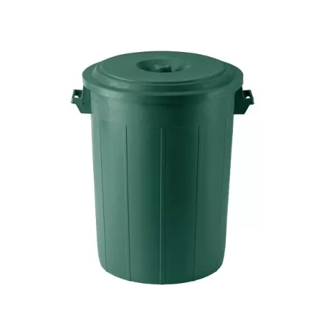 Bidone immondizia con coperchio Lt.70 verde
