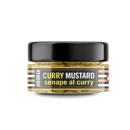Grainy Mustard - Senape al Curry - In vasetto vetro Gr. 120 - Venequ