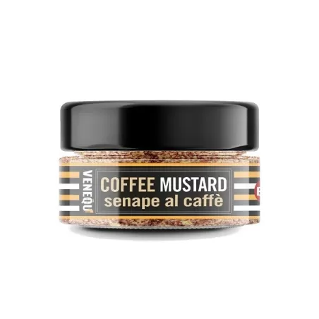 Coffee Mustard - Senape al Caffè - In vasetto vetro Gr. 120 - Venequ