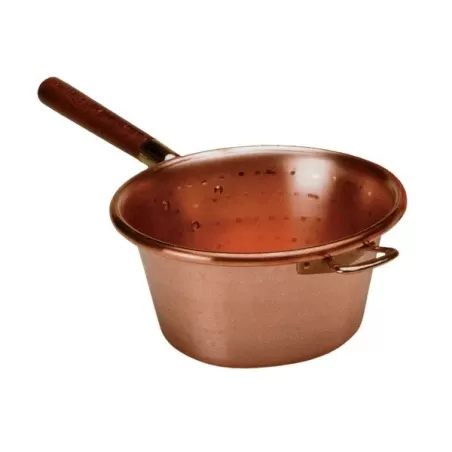 Paiolo rame manico lungo Cm.22