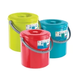 Pattumiera con coperchio pl.L.15