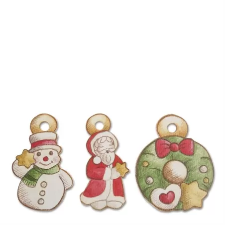 Confezione 3 chiudipacco Natale - Thun