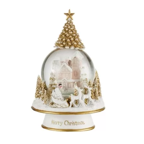 Paesaggi di notte, Boule de neige paesaggio invernale con carrillon - L'oca Nera